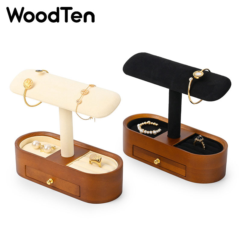 Watches Jewelry Holder - Espositore per Orologi WoodTen con Cassetto,