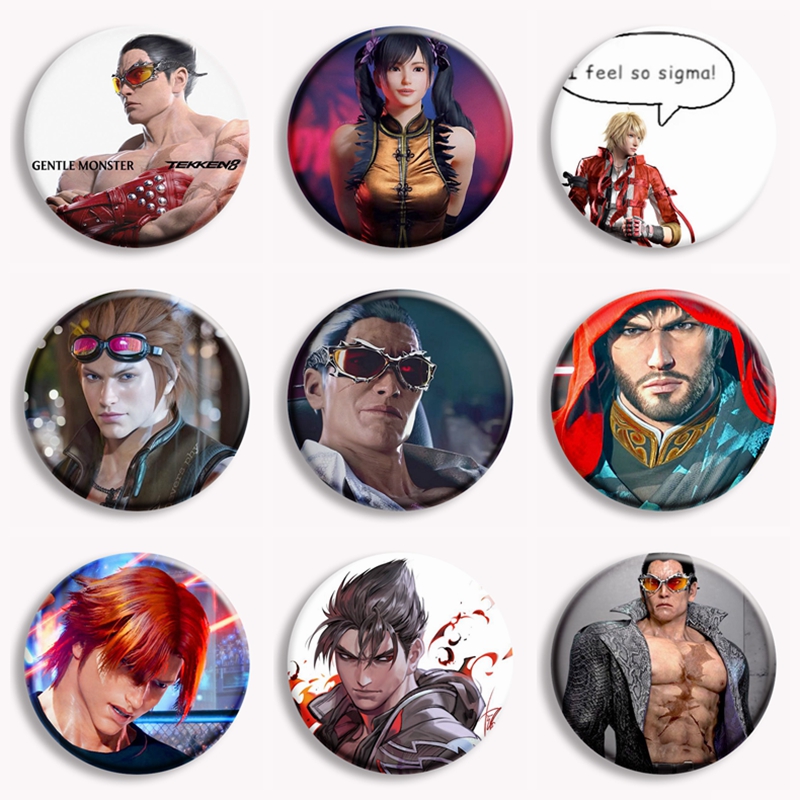 Vintage Brooch Pin - Gioco caldo Tekken 8 Personaggio Anime