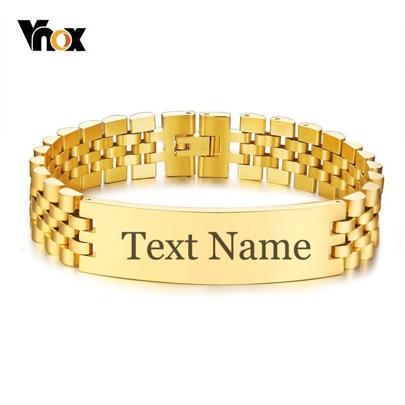 Jewelry Watches Men - Vnox Braccialetti da uomo con targhetta