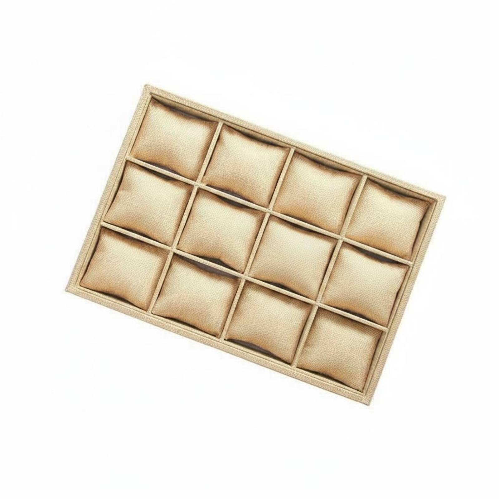 Watches Jewelry Holder - Portagioie in Tessuto con Coperchio Aperto,
