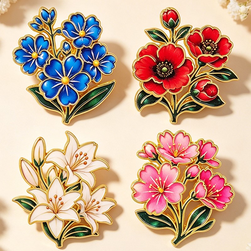 Spilla smaltata floreale vinta - Vintage Brooch Pin recensione e prezzo