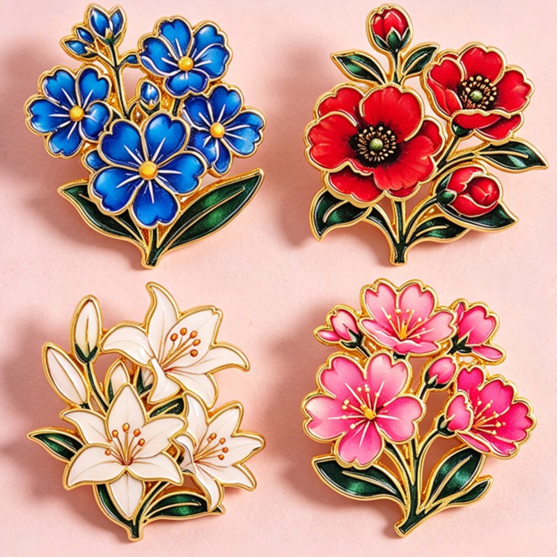 Spilla smaltata floreale vinta - Vintage Brooch Pin recensione e prezzo