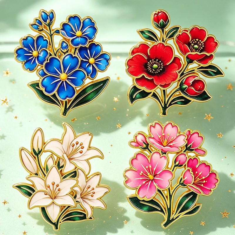 Spilla smaltata floreale vinta - Vintage Brooch Pin recensione e prezzo